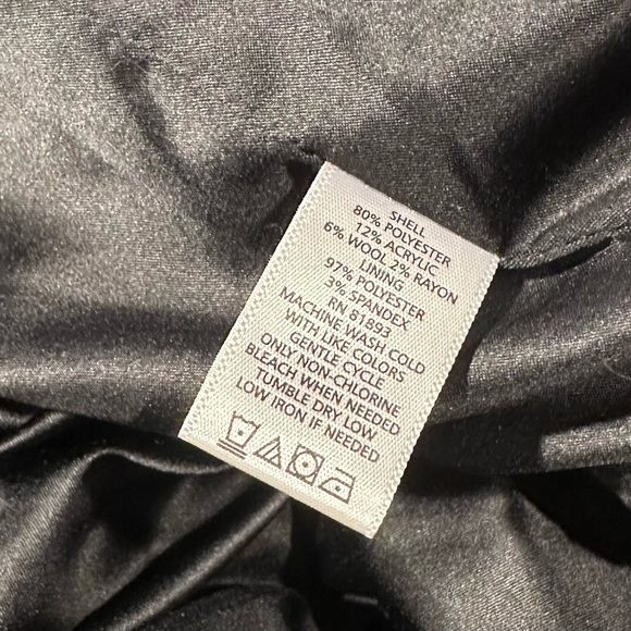 Isaac Mizrahi Live Funnel Neck Plaid Check Coat Black/White Size 12 - Picture 7 of 7